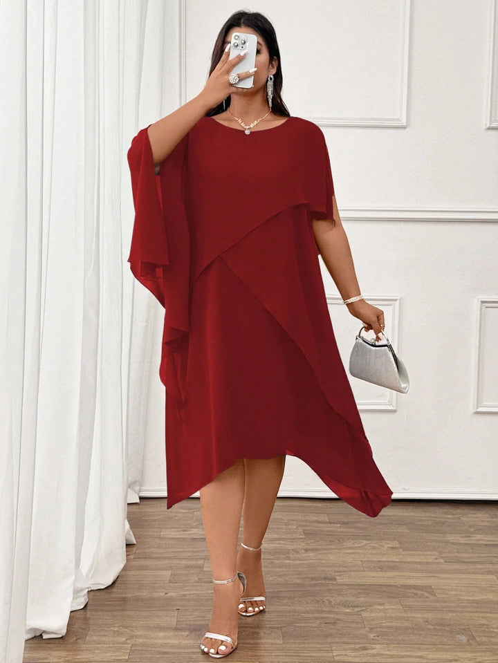 Valeria | Vestido Camisero Curvy de Chifón