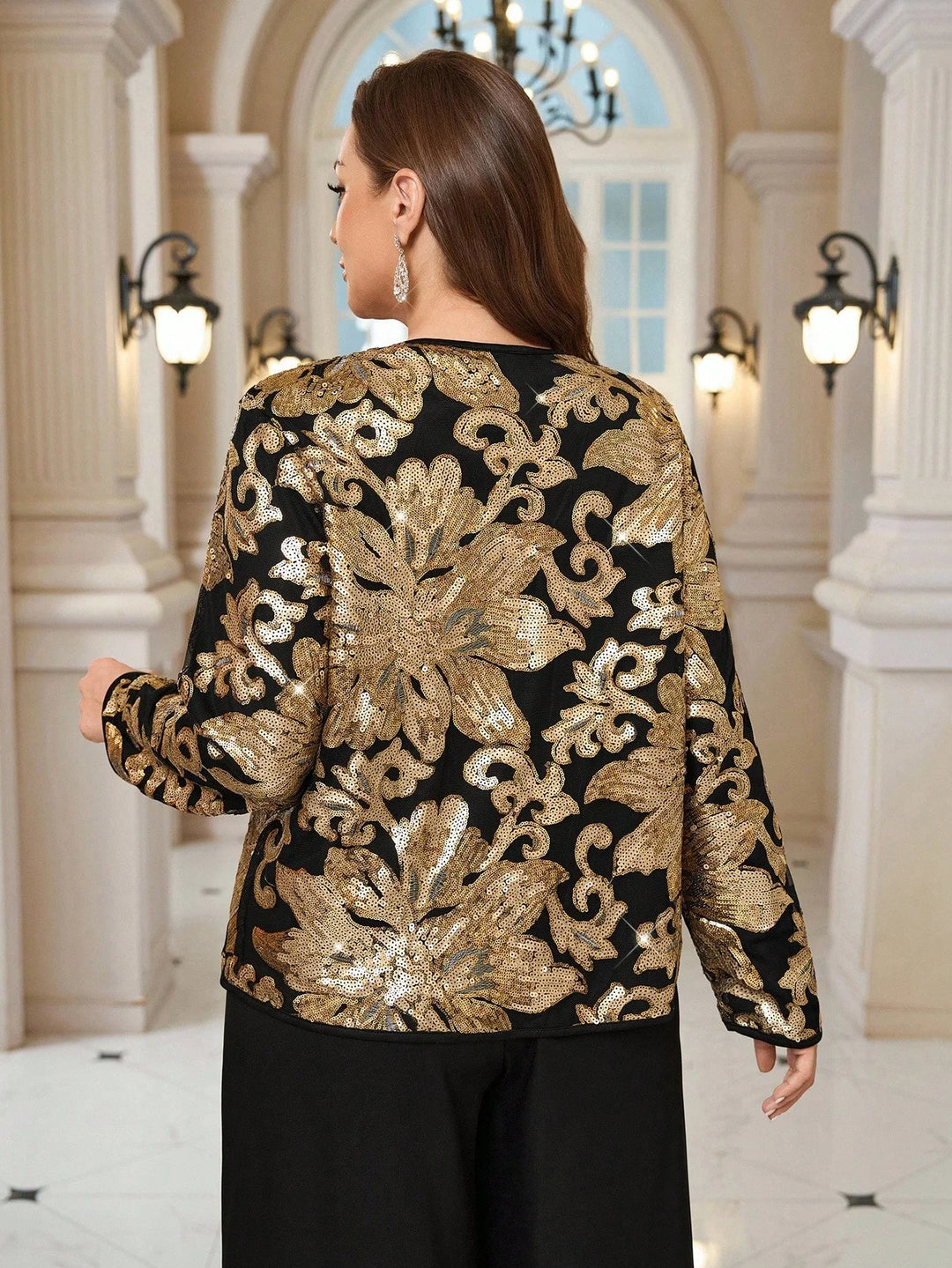 Amalia | Chaqueta Curvy con Detalles de Lentejuelas