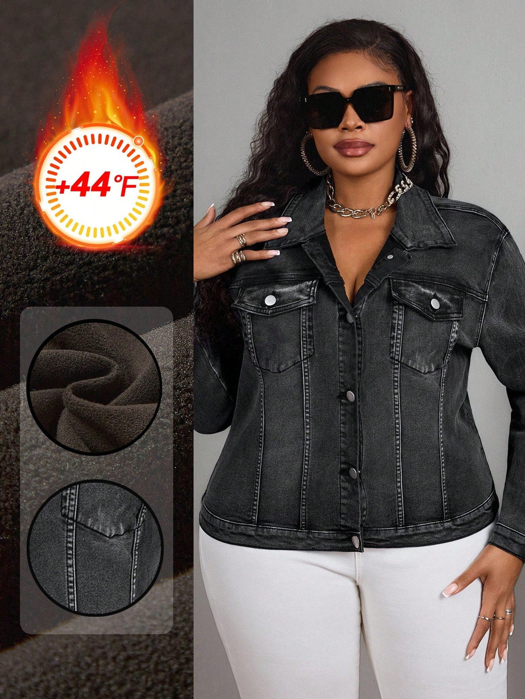 Fernanda | Chaqueta Vaquera Curvy de Botón