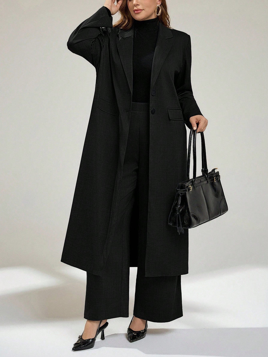 Valentina | Conjunto Curvy de Chaqueta y Pantalón Ancho