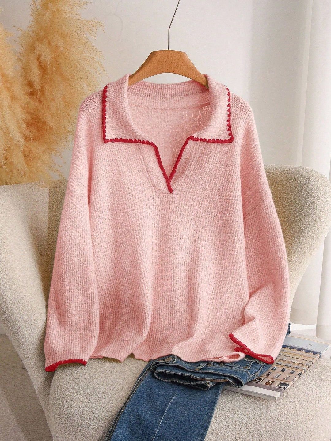 Candela | Jersey Curvy de Escote en V y Pata de Gallo