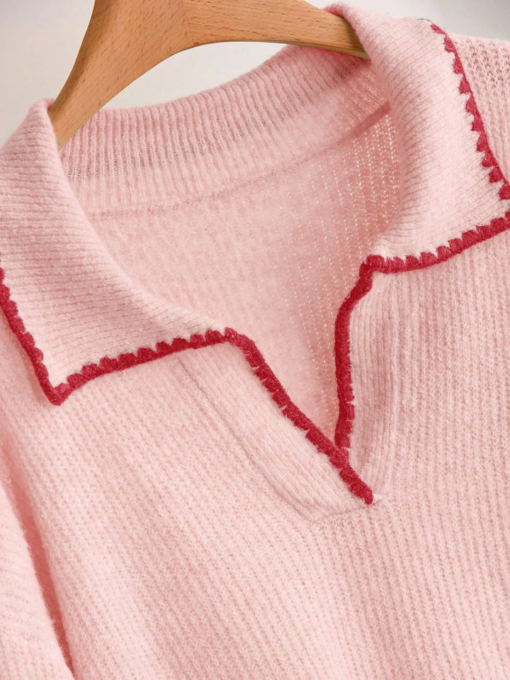 Candela | Jersey Curvy de Escote en V y Pata de Gallo