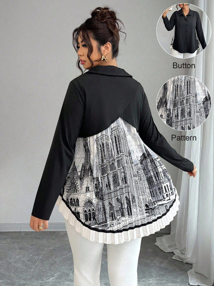 Gabriela | Camisa Curvy de Estampado Leopardo