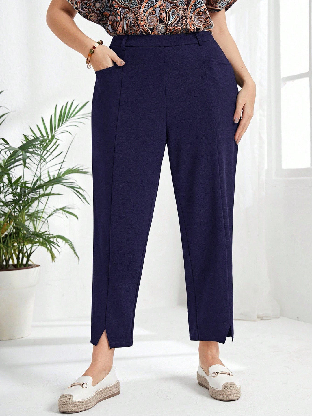 Ángela | Pantalón Curvy Casual con Bolsillos