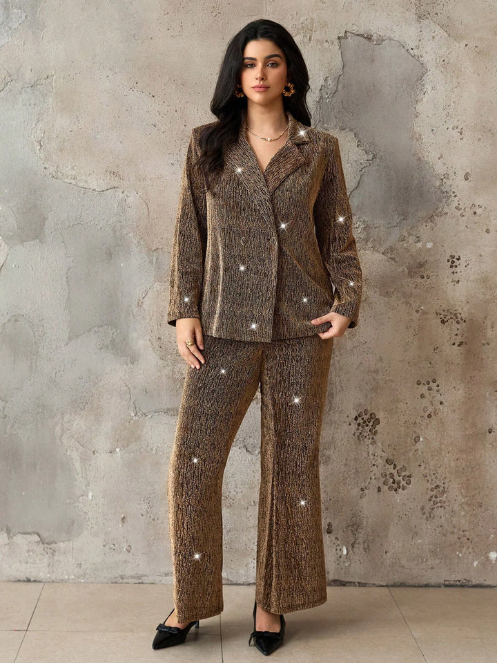 Elvira | Conjunto Curvy de Chaqueta con Brillos