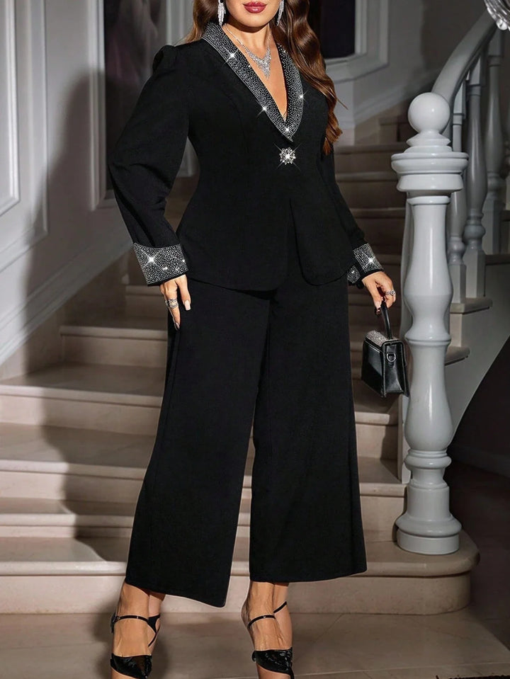 Celia | Conjunto Curvy de Fiesta con Pedrería
