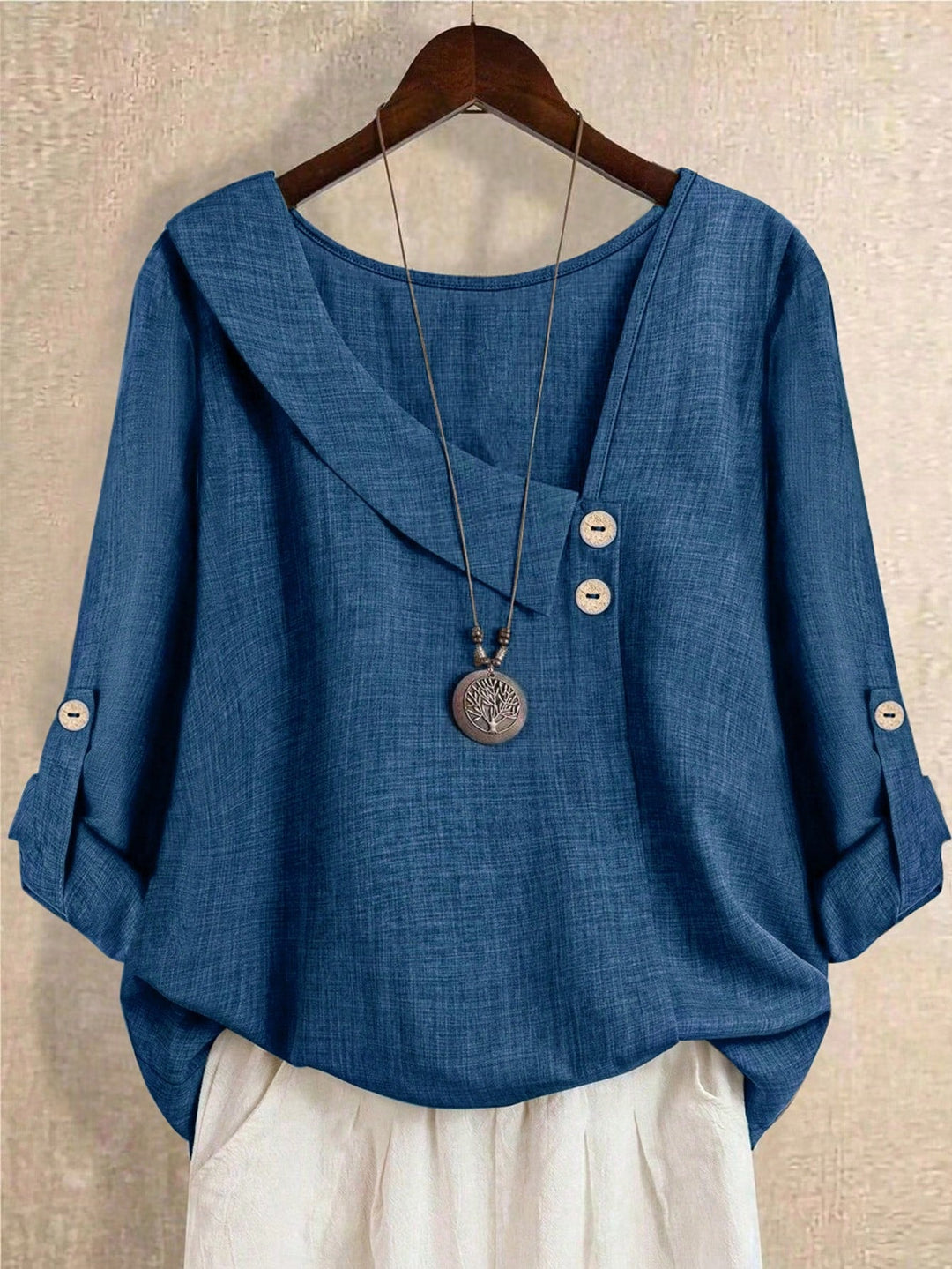 Carola | Camisa Curvy Asimétrica con Lazo