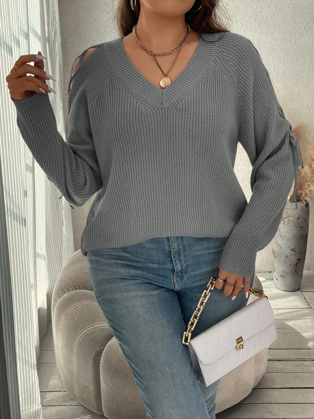 Mónica | Jersey Oversize Curvy con Lazos