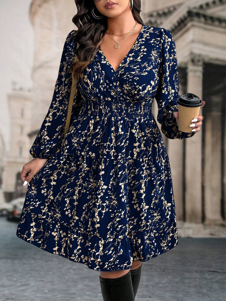 Ariana | Vestido Maxi Curvy con Volantes Florales