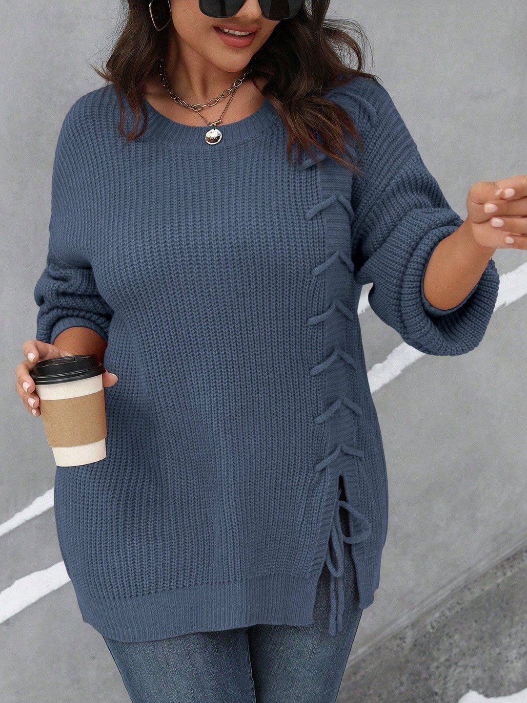 Camila | Jersey Oversize Curvy de Hombros Caídos