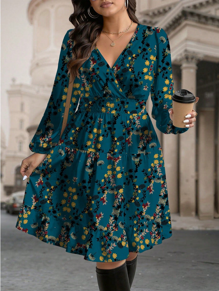 Ariana | Vestido Maxi Curvy con Volantes Florales