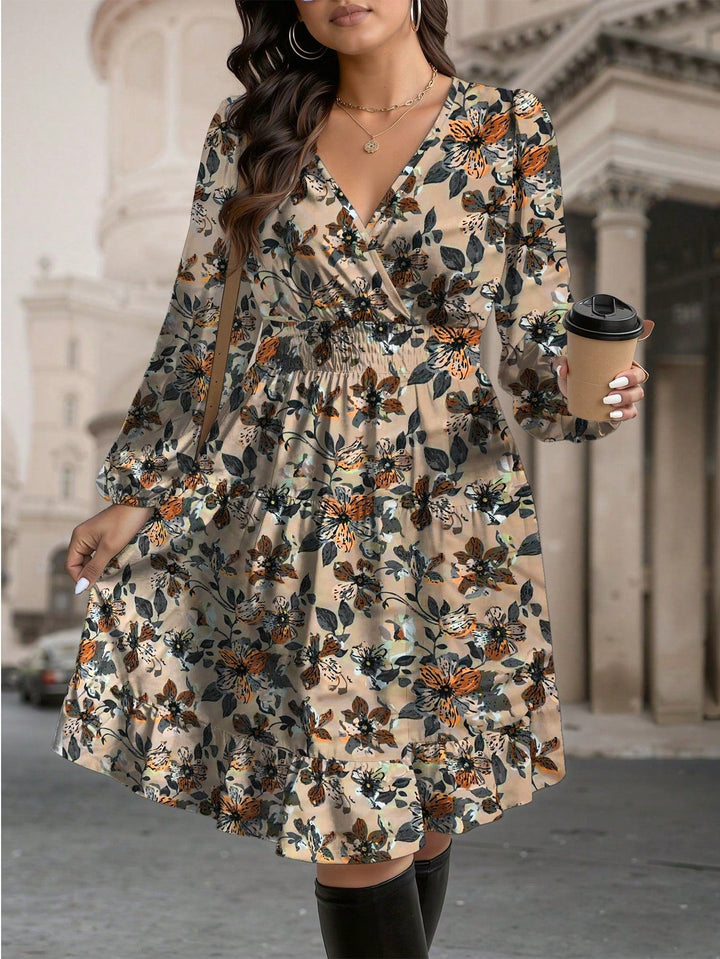 Ariana | Vestido Maxi Curvy con Volantes Florales