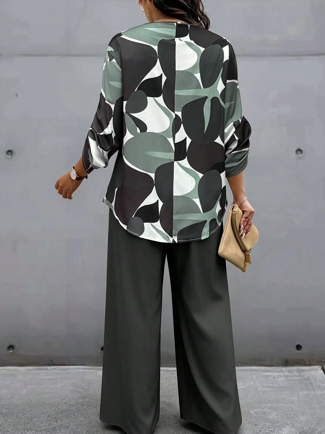 Catalina | Pantalón Curvy Estampado con Botones