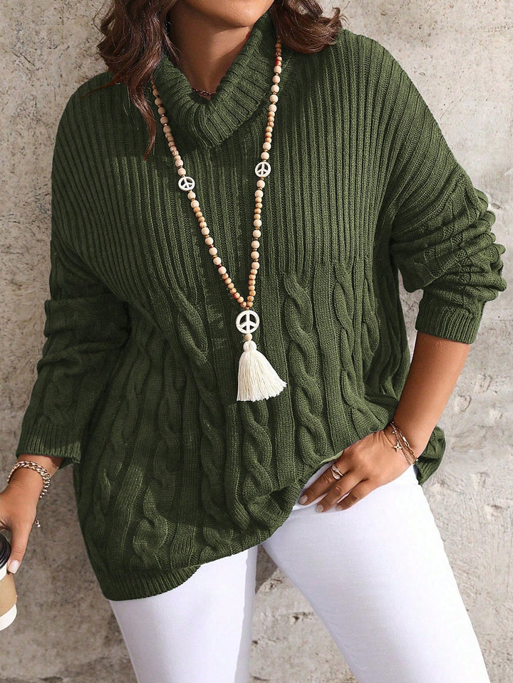 Belén | Jersey Curvy Liso de Cuello Alto