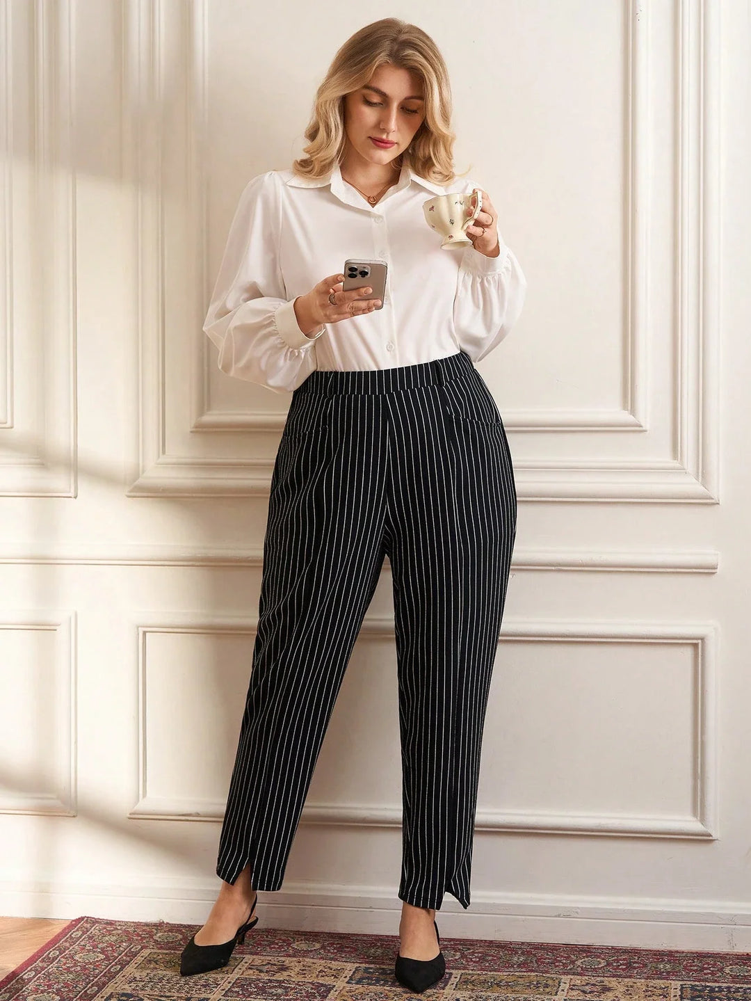 Ángela | Pantalón Curvy Casual con Bolsillos