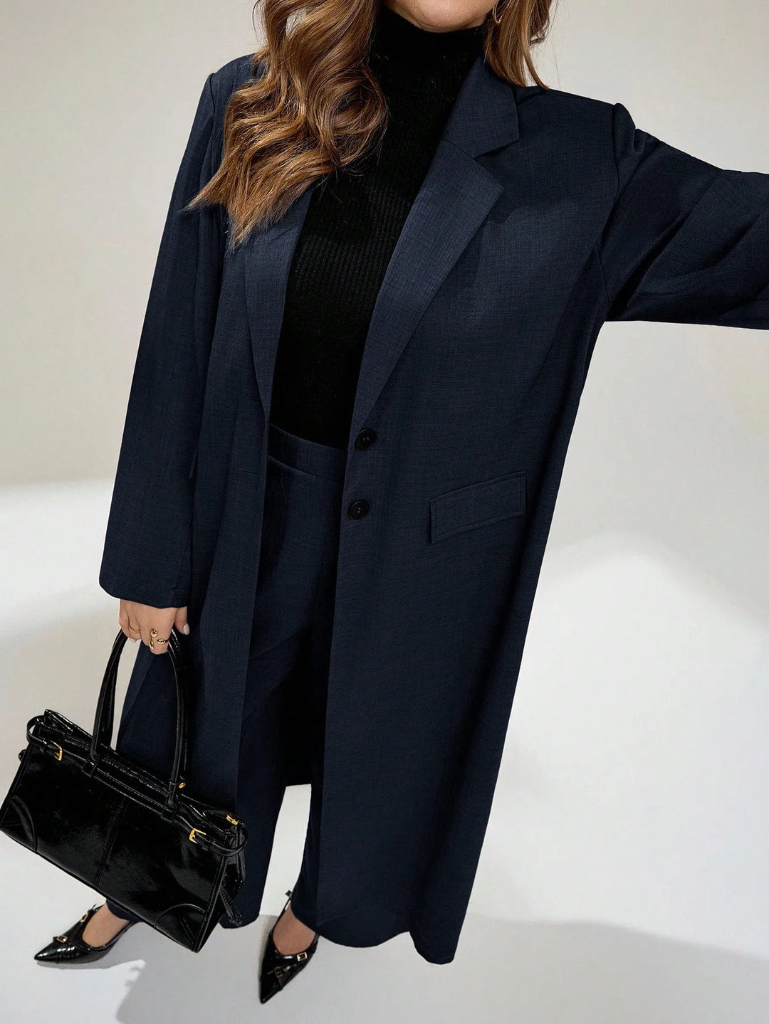 Valentina | Conjunto Curvy de Chaqueta y Pantalón Ancho