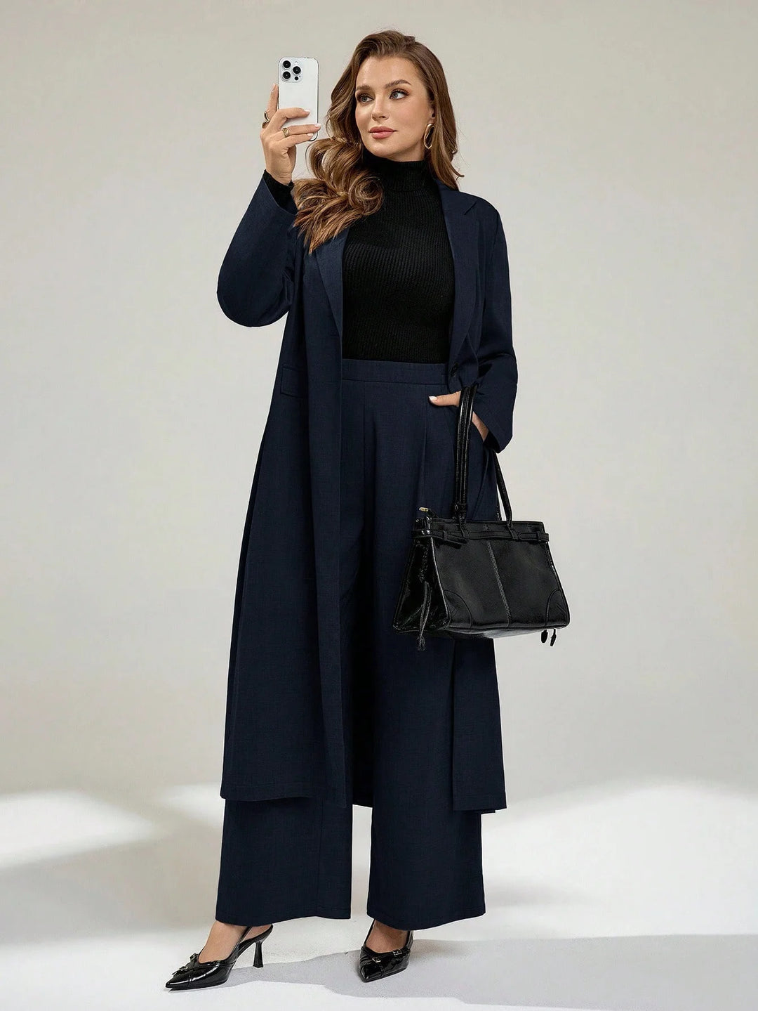 Valentina | Conjunto Curvy de Chaqueta y Pantalón Ancho