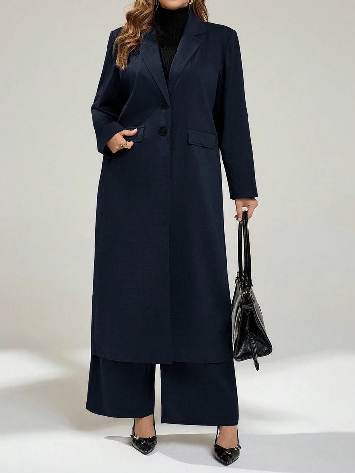 Valentina | Conjunto Curvy de Chaqueta y Pantalón Ancho