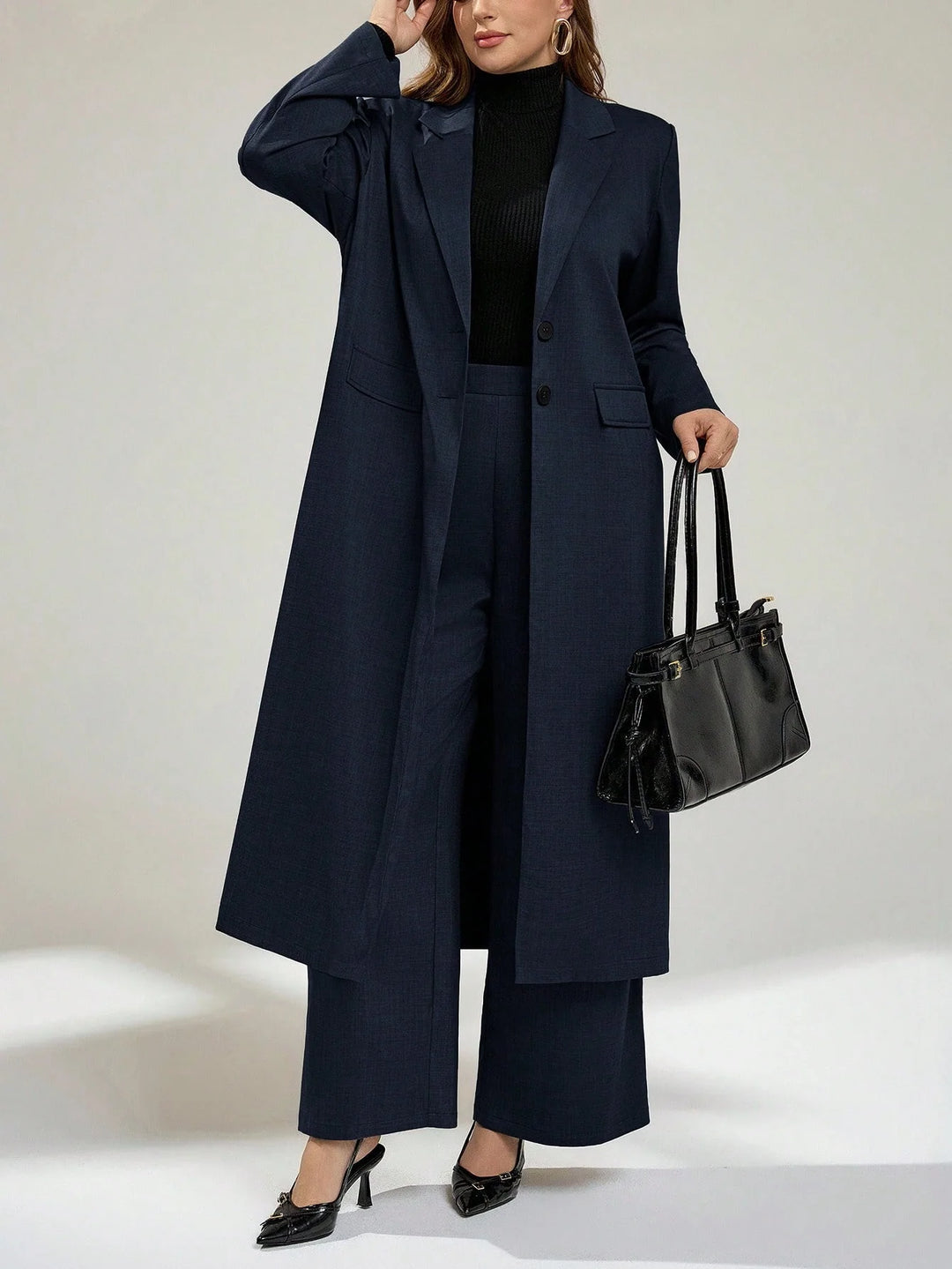 Valentina | Conjunto Curvy de Chaqueta y Pantalón Ancho