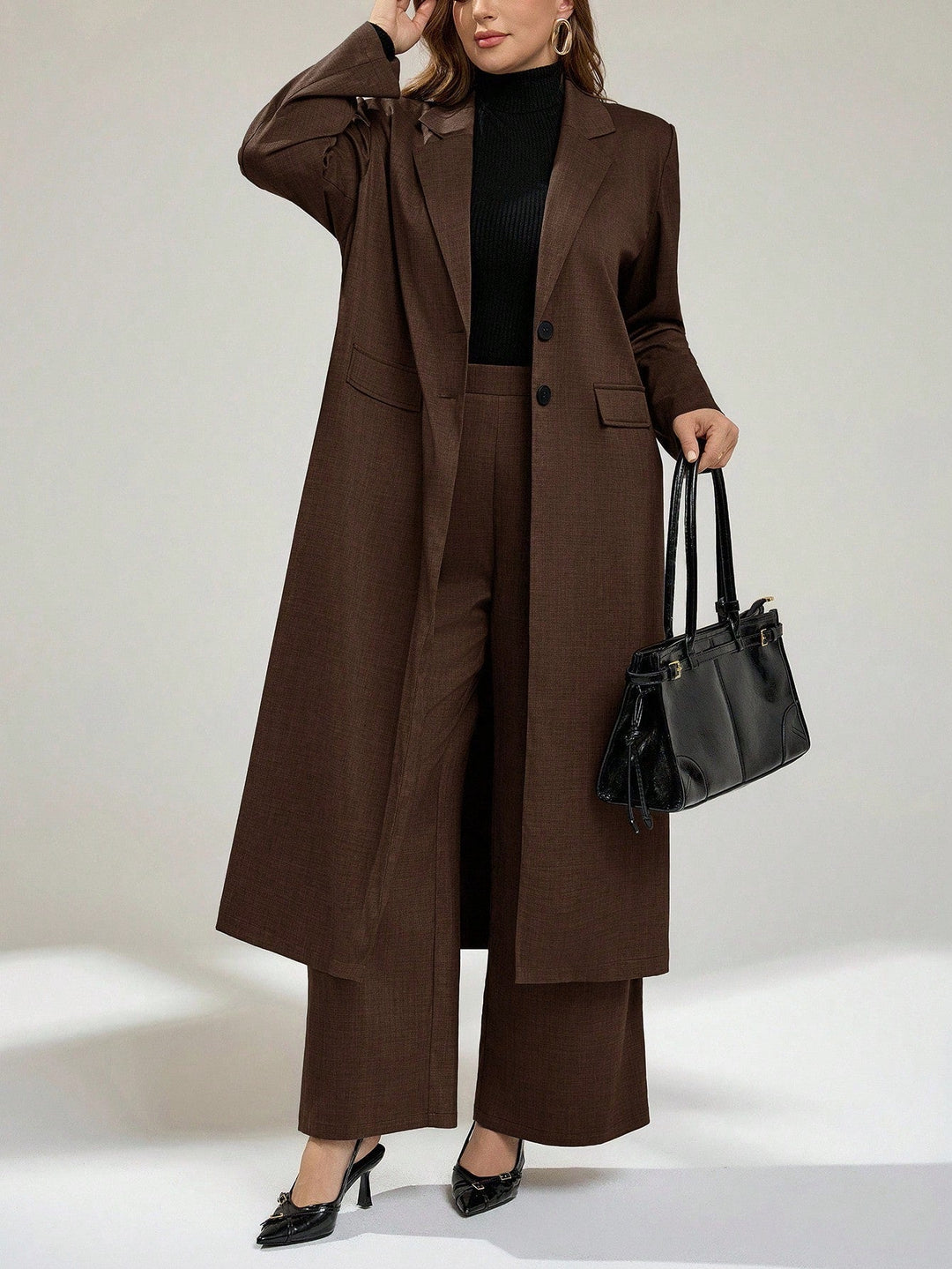 Valentina | Conjunto Curvy de Chaqueta y Pantalón Ancho