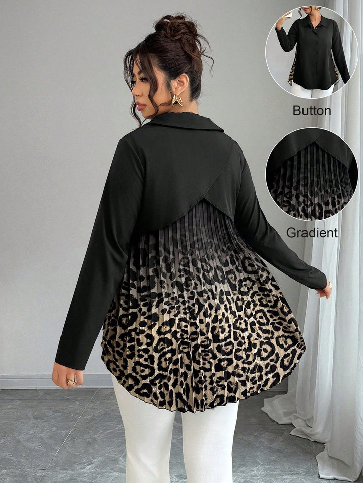 Gabriela | Camisa Curvy de Estampado Leopardo