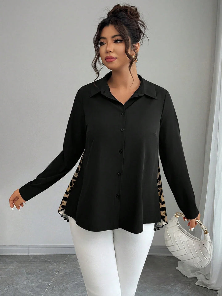 Gabriela | Camisa Curvy de Estampado Leopardo