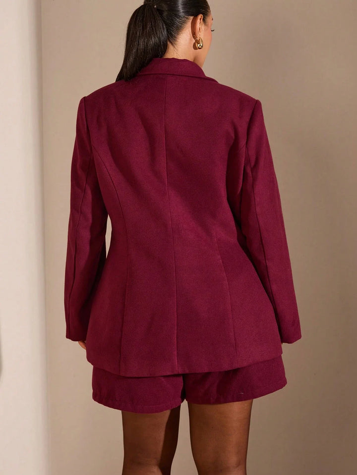 Esther | Blazer Curvy Clásico de Color Liso