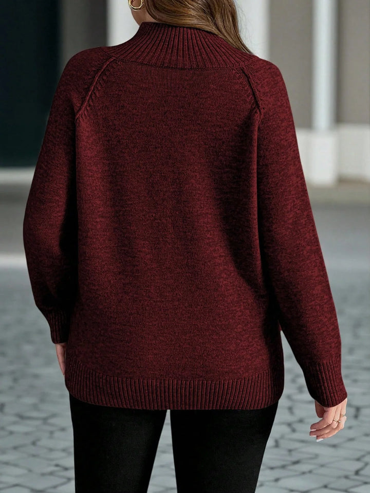 Blanca | Jersey Curvy con Cuello Mao y Botones