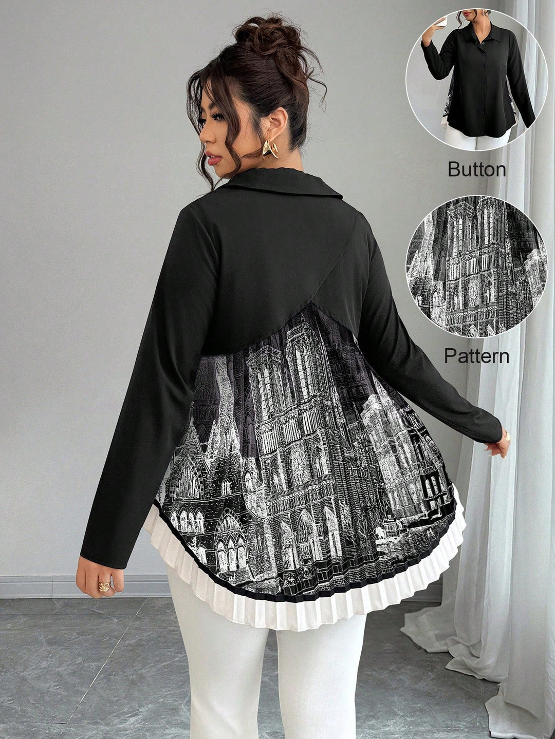 Gabriela | Camisa Curvy de Estampado Leopardo