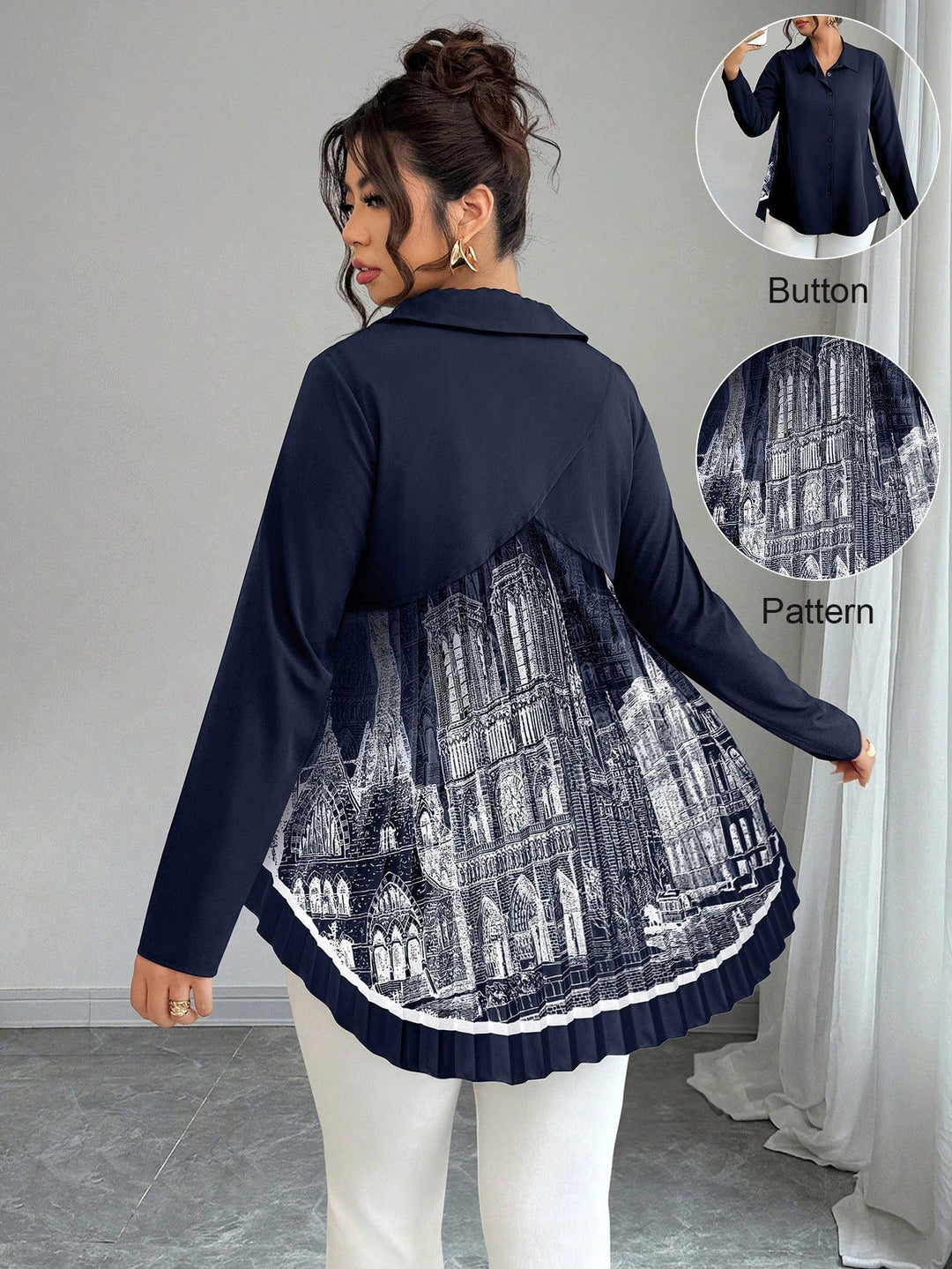 Gabriela | Camisa Curvy de Estampado Leopardo