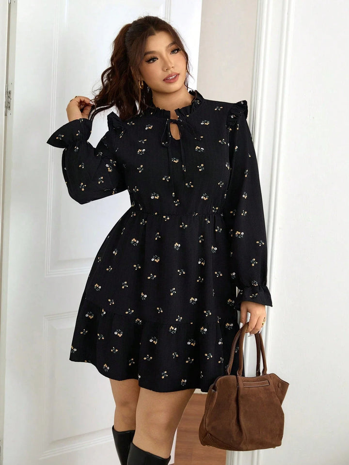 Sonia | Vestido Curvy Floral de Cintura Entallada