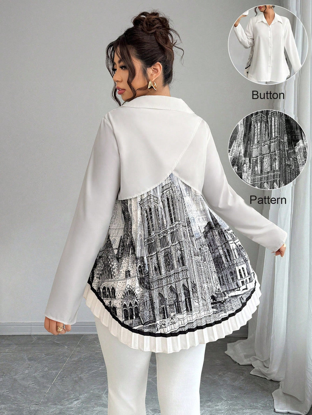 Gabriela | Camisa Curvy de Estampado Leopardo
