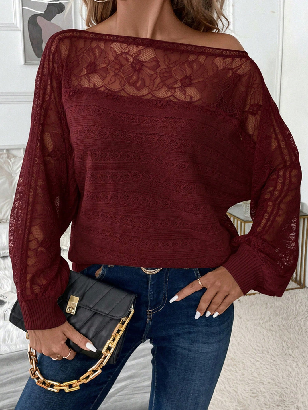 Teresa | Jersey Curvy con Detalles de Encaje