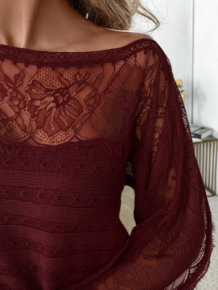 Teresa | Jersey Curvy con Detalles de Encaje