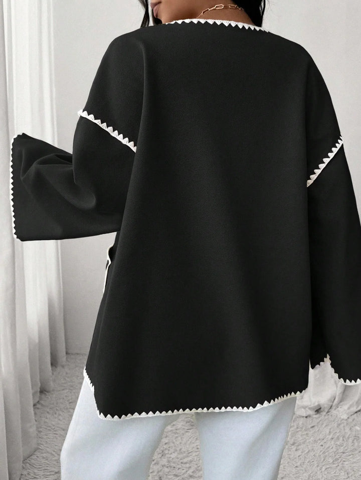 Brígida | Chaqueta Curvy Amplia con Bordados