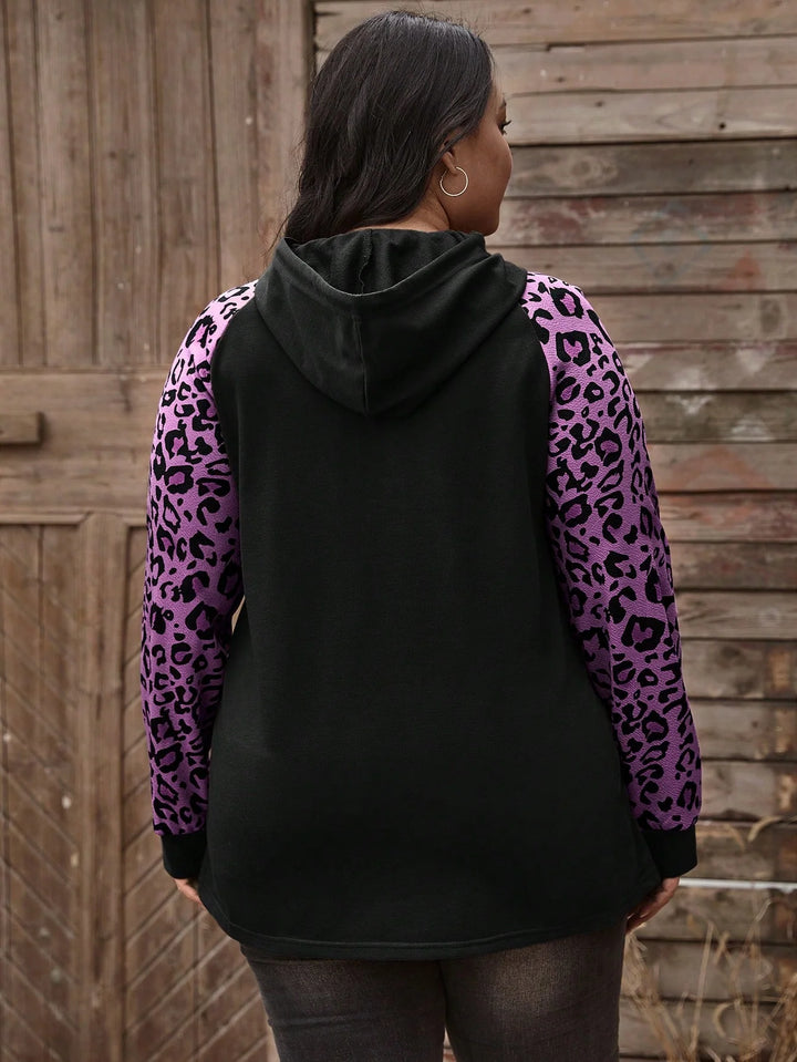 Mercedes | Sudadera Curvy con Capucha de Leopardo