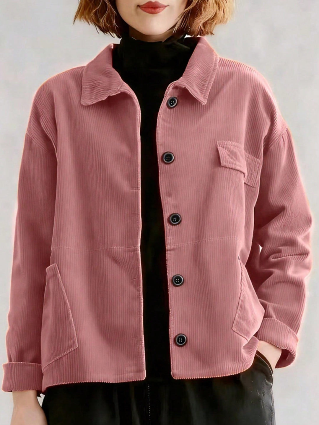 Lola | Chaqueta Larga Curvy de Pana