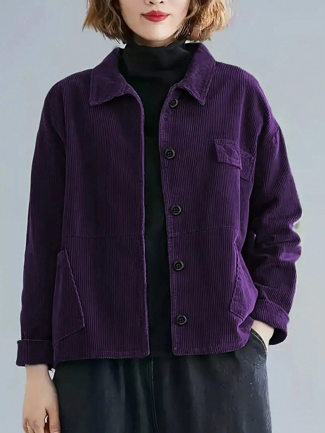 Lola | Chaqueta Larga Curvy de Pana
