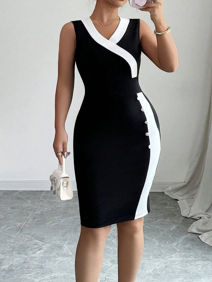Olga | Vestido Curvy Entallado de Escote en V