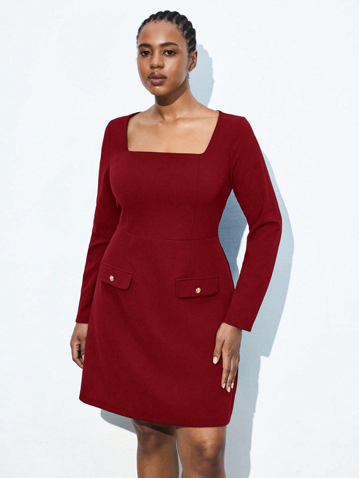 Luz | Vestido Vintage Curvy de Escote Cuadrado