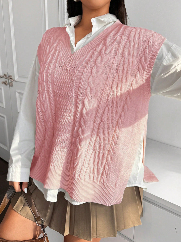 Montserrat | Chaleco Curvy de Punto Trenzado