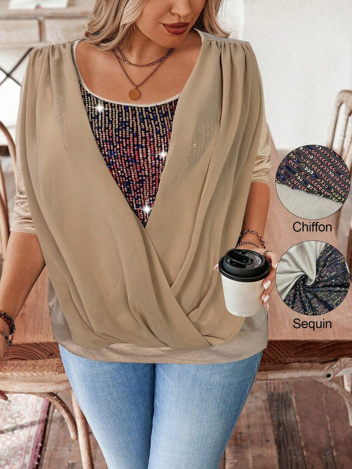 Noelia | Camiseta Oversize Curvy con Lentejuelas