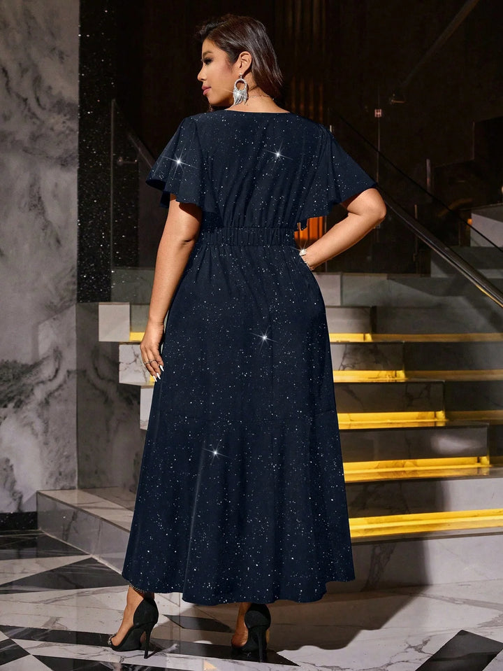 Paulina | Vestido de Fiesta Curvy Metalizado