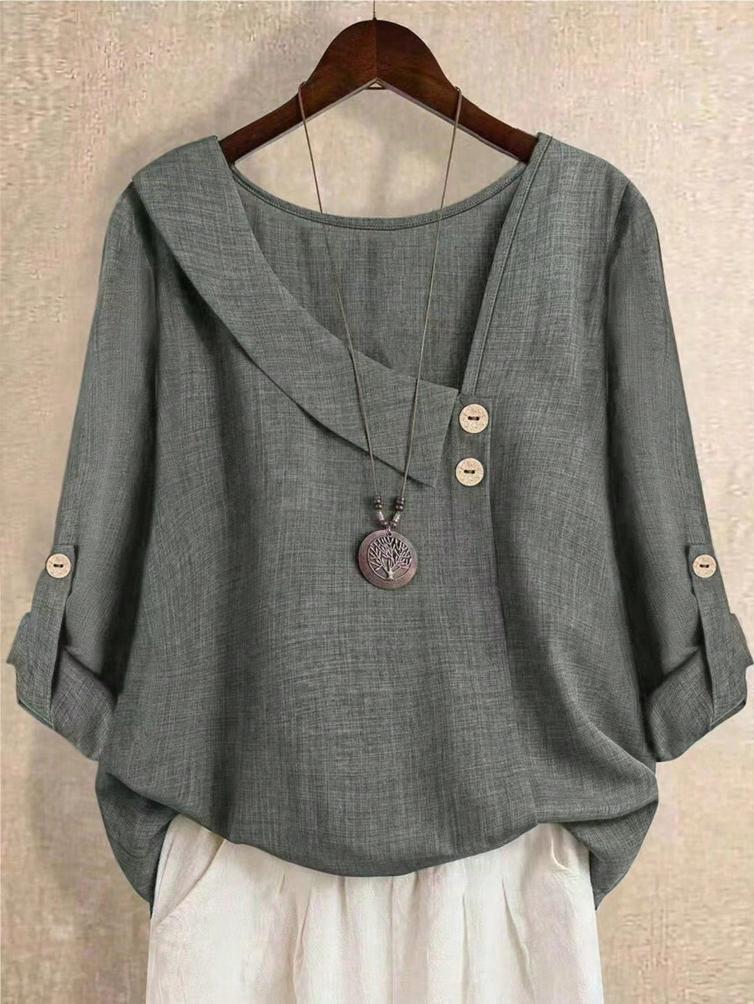 Carola | Camisa Curvy Asimétrica con Lazo