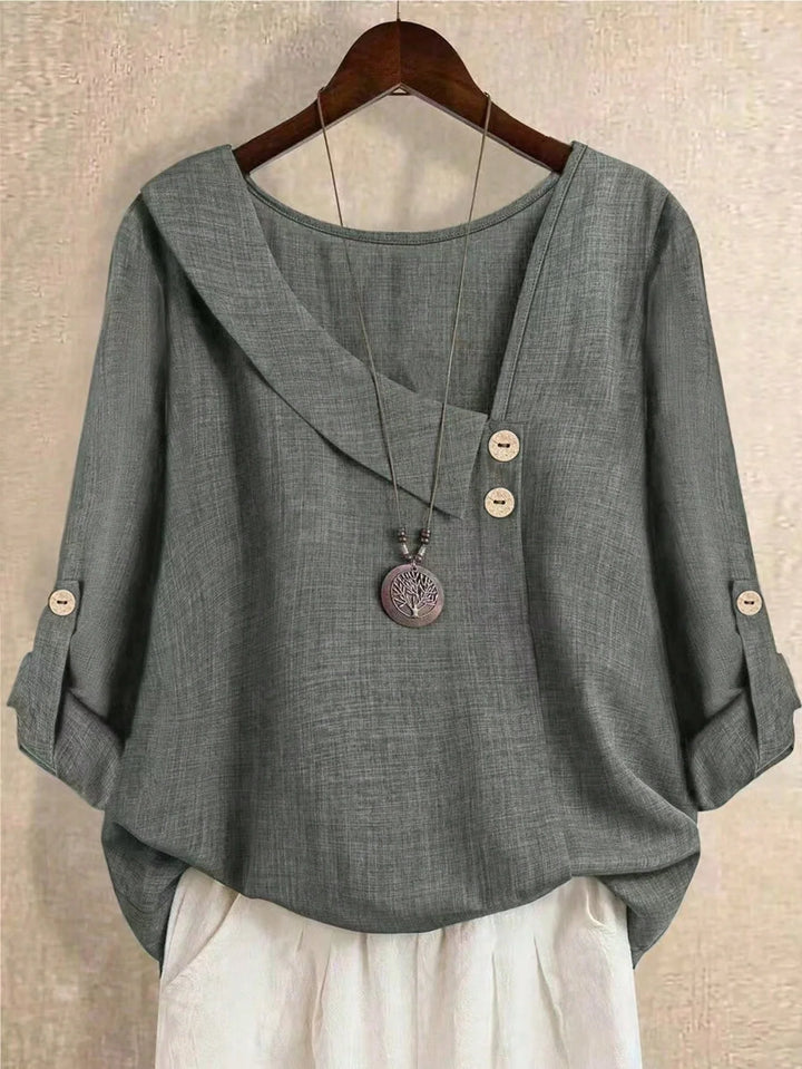 Carola | Camisa Curvy Asimétrica con Lazo