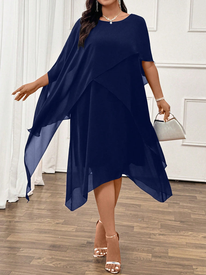 Valeria | Vestido Camisero Curvy de Chifón