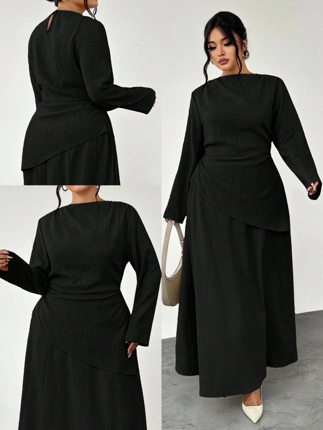 Herminia | Conjunto Curvy de Blusa y Falda para Oficina
