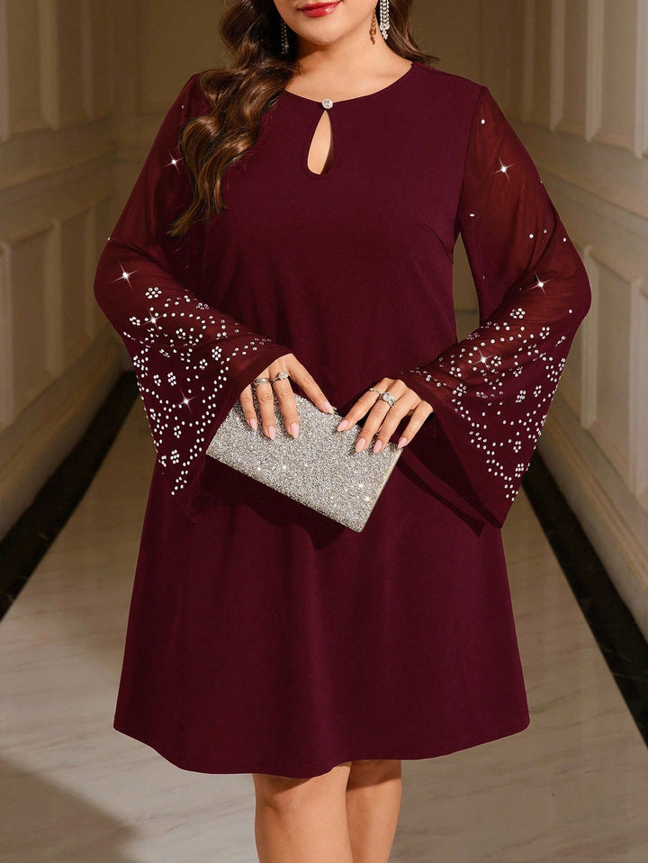 Berta | Vestido Curvy Elegante con Pedrería