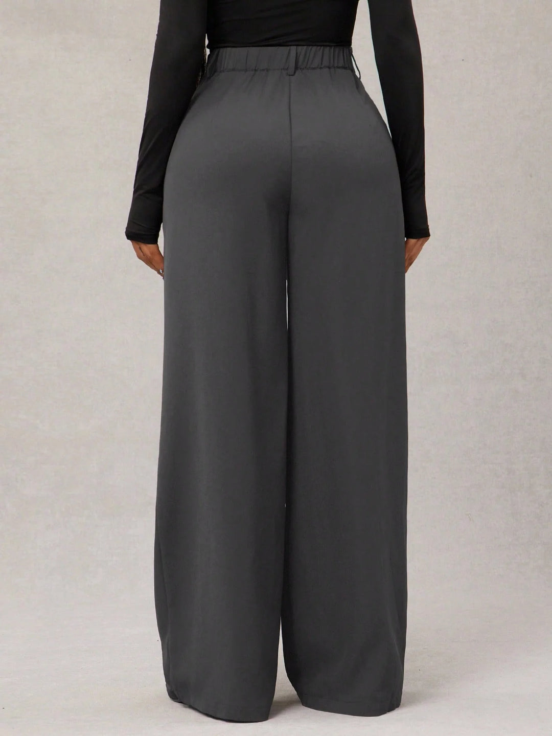 Josefina | Pantalón Curvy Ancho Gris Oscuro