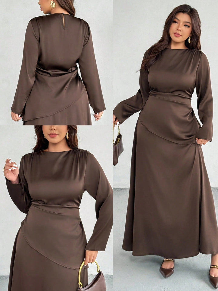 Herminia | Conjunto Curvy de Blusa y Falda para Oficina